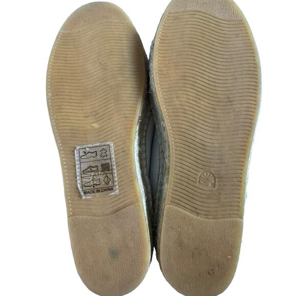 Soludos Upper White Leather Espadrilles Size 6 - Picture 11 of 11